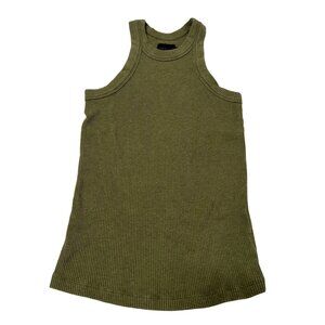 WSLY x Bandier Rivington Ribbed Tank in Moss Heather